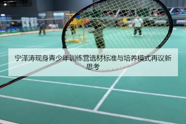 宁泽涛现身青少年训练营选材标准与培养模式再议新思考
